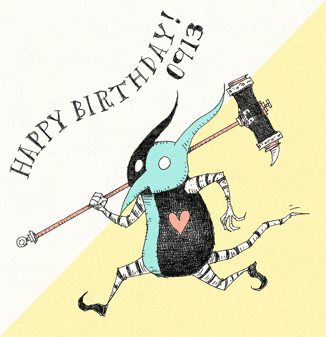 「毎日誰かの誕生日。9月13日生まれの方、お誕生日おめでとうございます。9/13生」|大志のイラスト