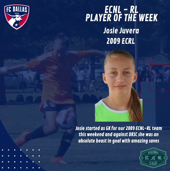 FC Dallas Girls ECNL (@fcdgirlsecnl) on Twitter photo Congrats to all the girls selected for our ECNL and ECNL-RL teams of the week for this past weekends games v Dallas Texans and DKSC.
Big shoutout to <a href="/melaniafuller10/">melania.fullerton</a> and Josie Juvera on being chosen as the Players of the Week!
#DTID | <a href="/ECNLgirls/">ECNL Girls</a> Congrats to all the girls selected for our ECNL and ECNL-RL teams of the week for this past weekends games v Dallas Texans and DKSC.
Big shoutout to <a href="/melaniafuller10/">melania.fullerton</a> and Josie Juvera on being chosen as the Players of the Week!
#DTID | <a href="/ECNLgirls/">ECNL Girls</a>