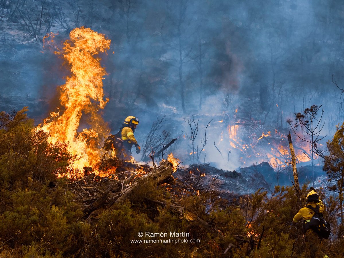 Plan_INFOCA's tweet photo. 🔴El trabajo en el #IFLosGuájares ha sido incesante durante estos últimos cinco días. Y ahí siguen. Los bomberos forestales son inaccesibles al desaliento. https://t.co/2lzmEioIVP