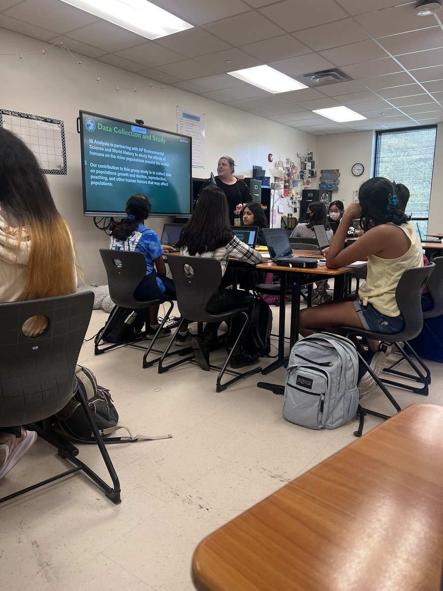 MrsChristinKey's tweet photo. Got to visit IB Analysis with Ms. Wells! Loved the use of technology to check-in and give feedback. They began a collaborative project with 3 teachers on campus. Can’t wait to see what’s next!

#westwoodib #slanalysis #crosscurricularconnection
#rhinoconservation #wearewestwood https://t.co/IH6vquURXR