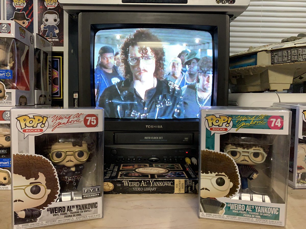 Just taking a break with @alyankovic and watching his music videos! Is that weird? 🤓👍 #funko #funkopop #weirdalyankovic #vhs