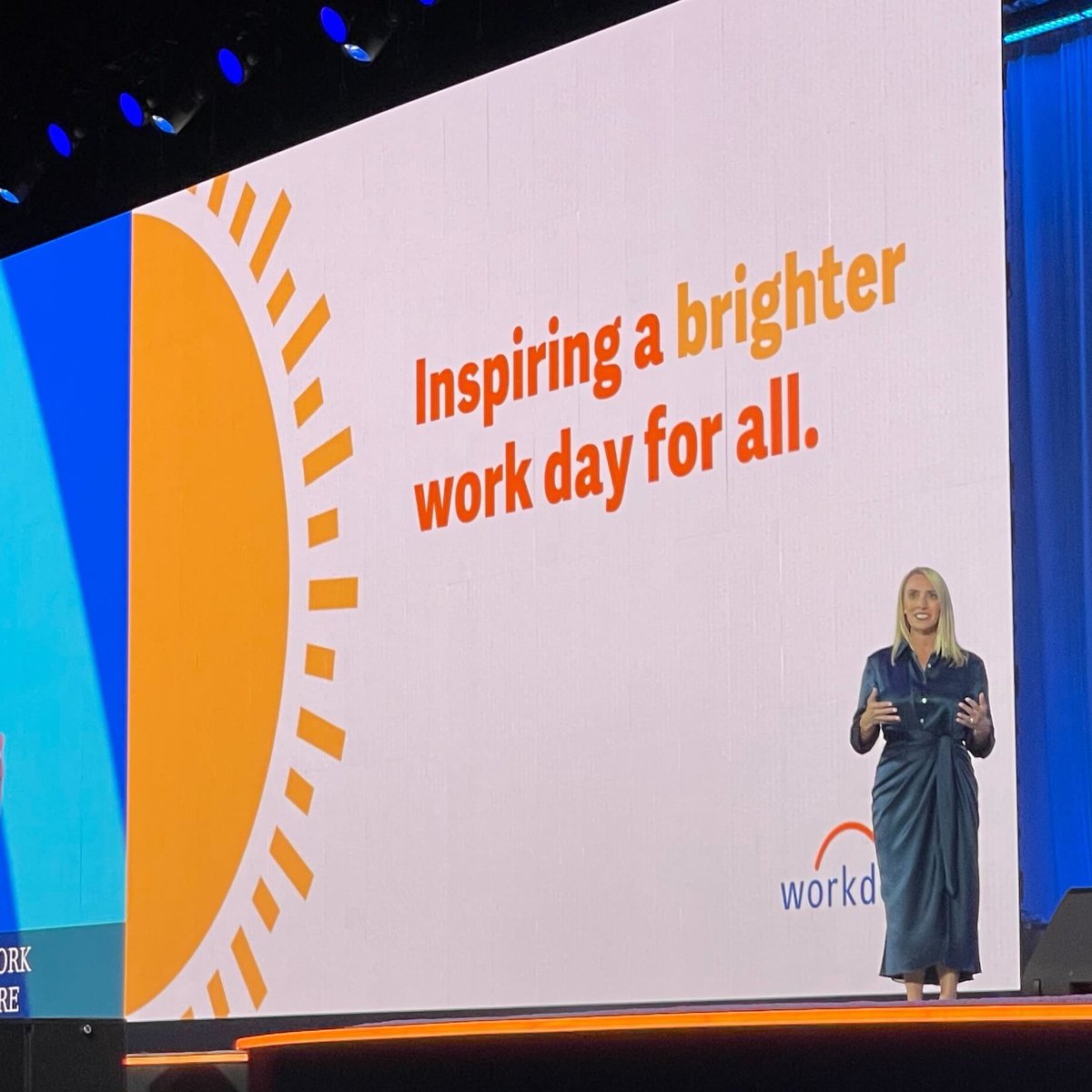 “We have the opportunity to support local job seekers from underserved communities. And tonight in the meet-up garden in the Expo you can network with local veterans who are looking to join the civilian workforce,” says @c_cefalo. #WDAYRising