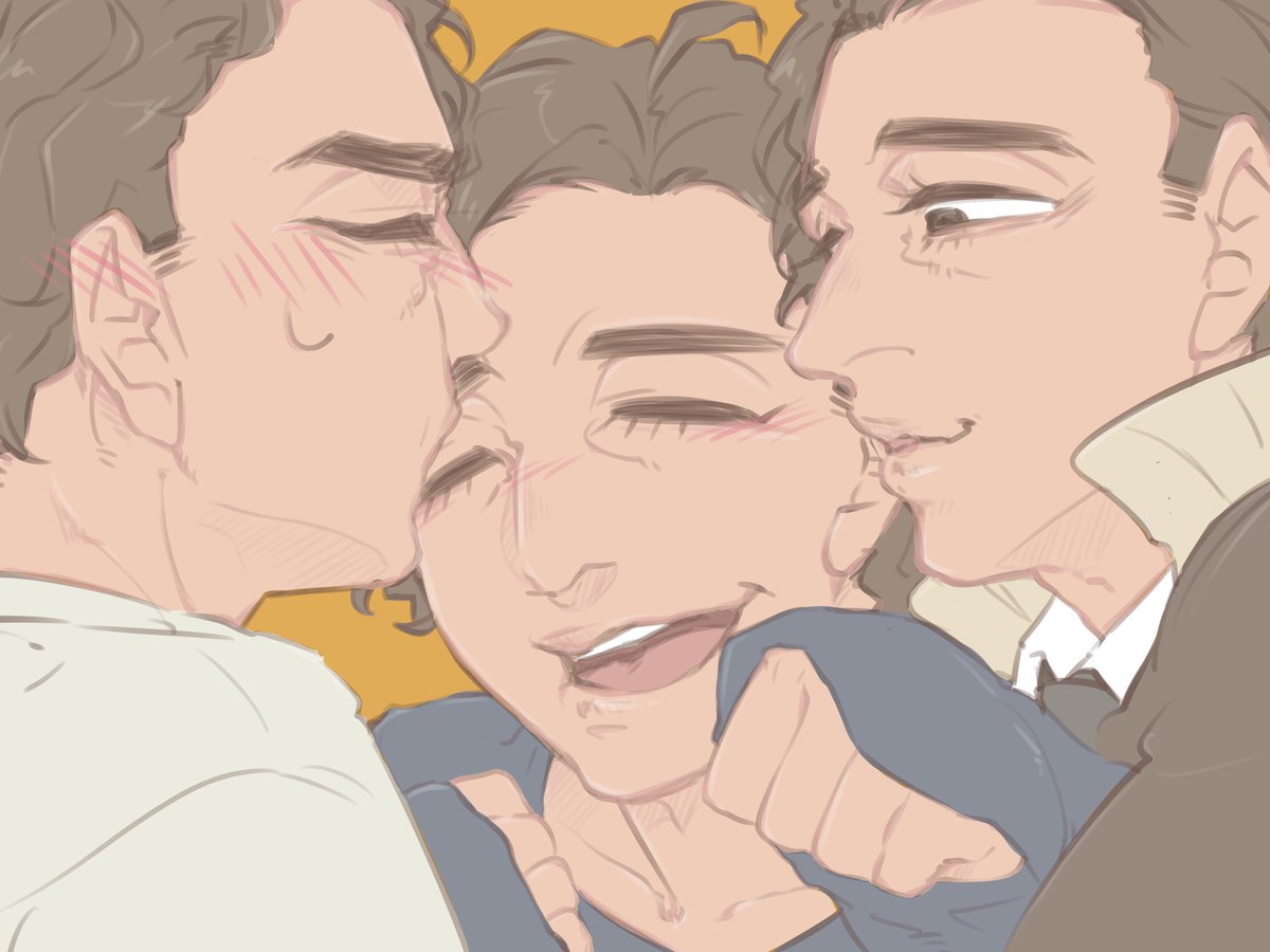 qfyrr's tweet photo. 全てのカップリングへの配慮を試みた結果もうみんな交代でキスされろ！！！！！となりました。平和的解決。 https://t.co/BUuzbuYT89