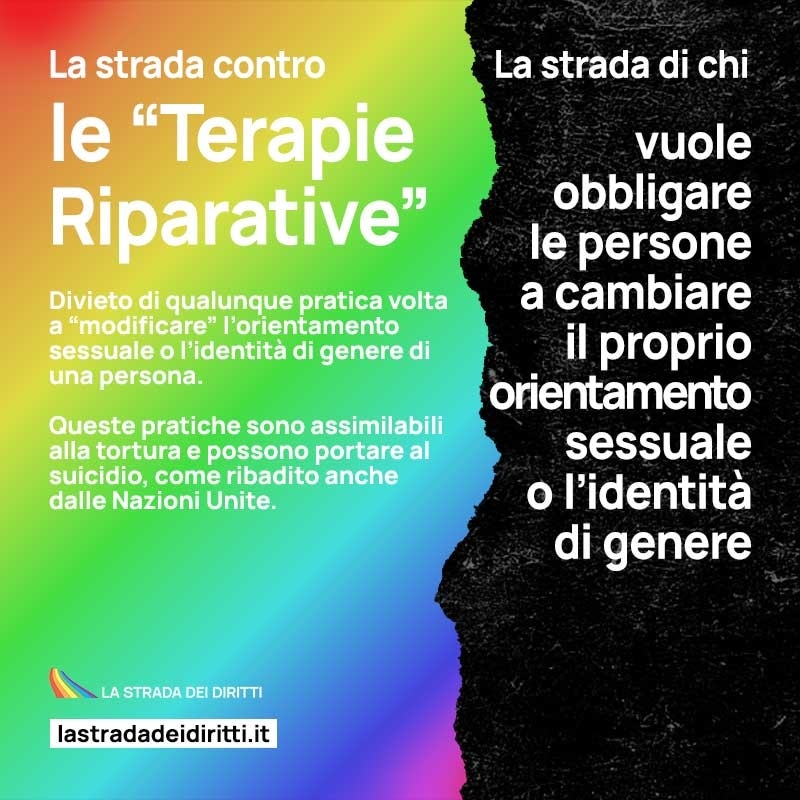 Oggi parliamo di #terapieriparative. Cara politica, prendi #lastradadeidiritti! Leggi le rivendicazioni delle associazioni LGBTQIA+ e le proposte dei partiti su lastradadeidiritti.it. #ElezioniPolitiche2022 #lastradadeidiritti #agedo #agedonazionale