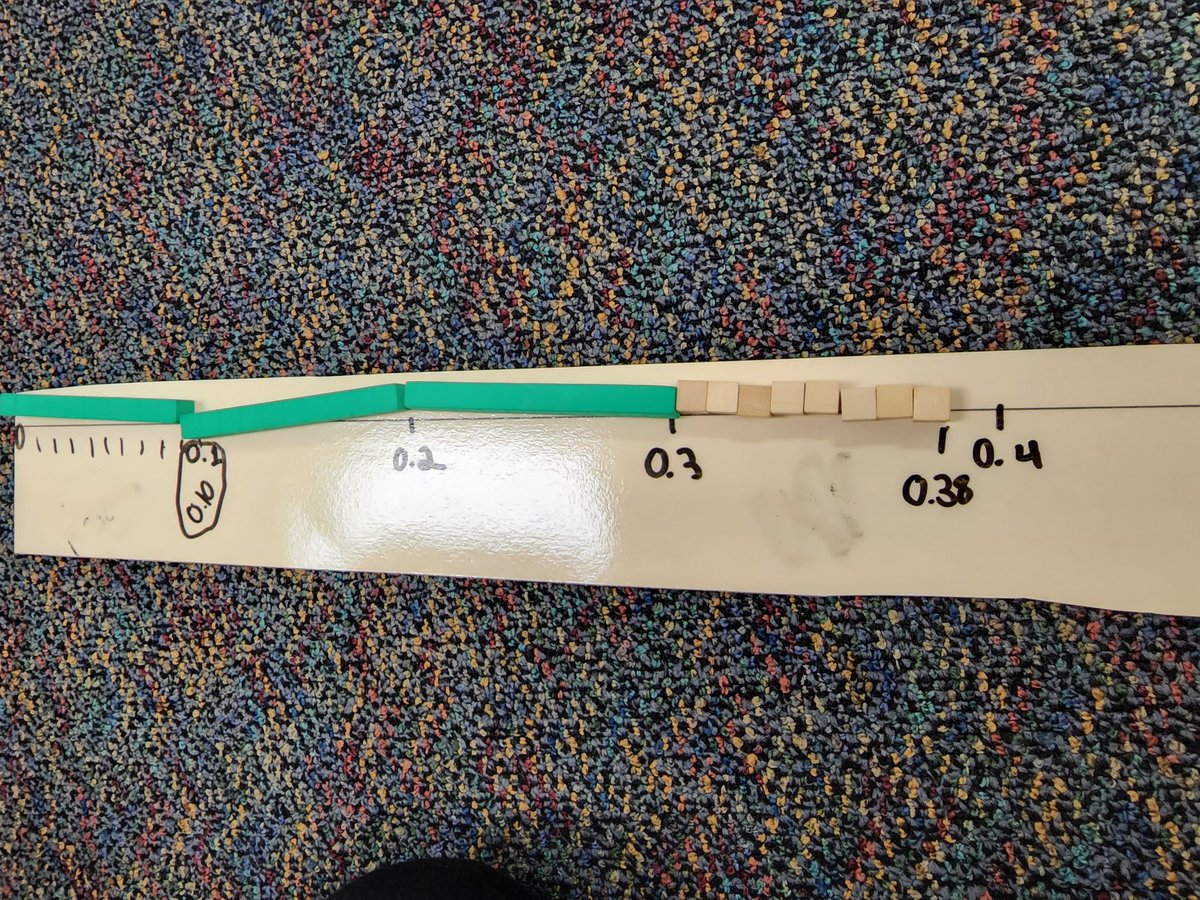 BilingualRocks's tweet photo. Guided math on the floor using manipulatives to cement decimals on a number line!!! #mathmaticians @KristenDBelcher @LamarElemCISD https://t.co/6LkDHyW3eo