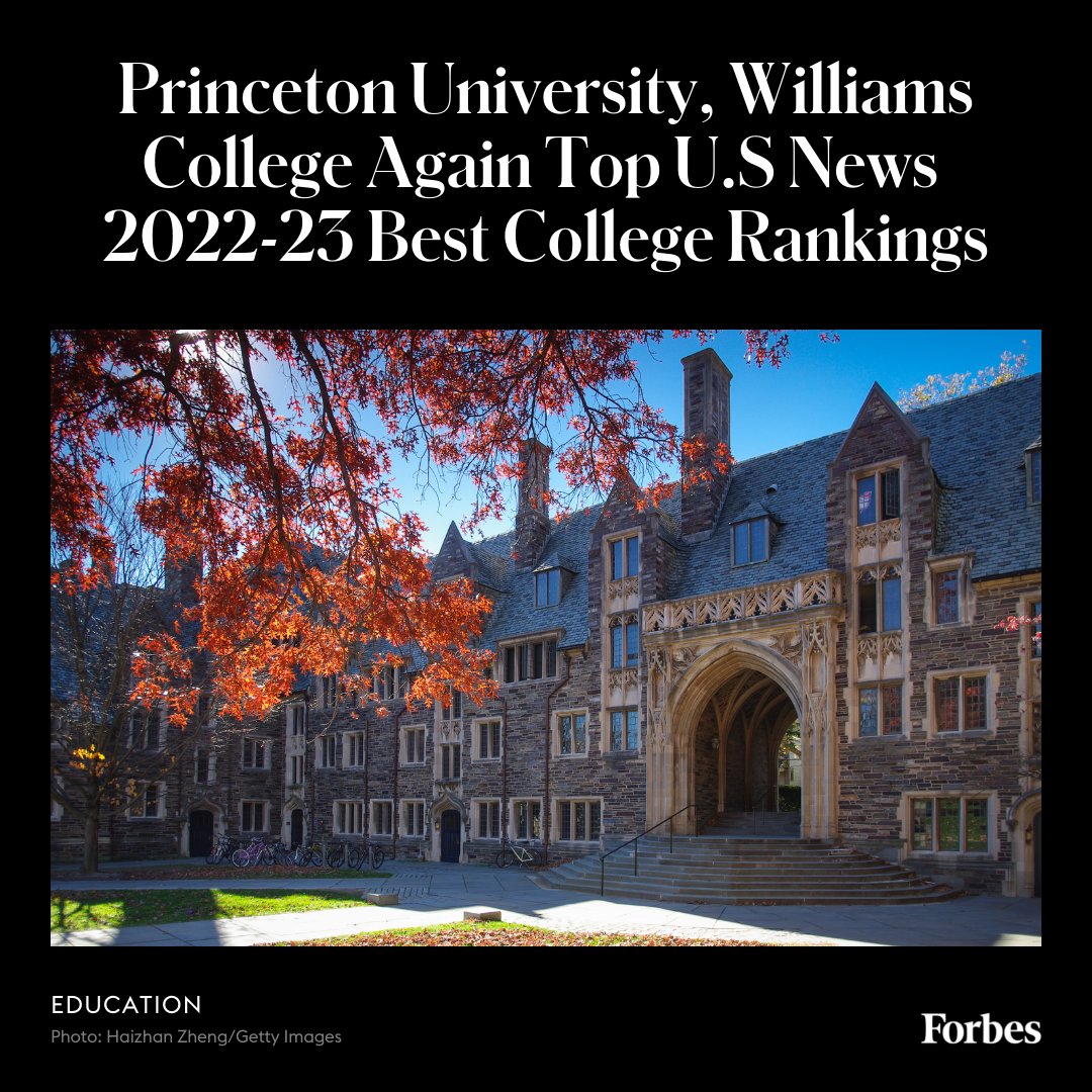 Princeton University is the topranked national university and Williams