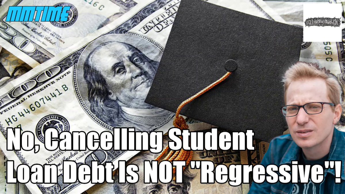 RonPlacone's tweet photo. Today's #GetYourNewsOnWithRon #MMTime Podcast!
https://t.co/TQd7h6XYaN
It's MMTime and this month @ActivistMMT and I debunk the bogus claim that canceling student loan debt would be "Regressive." https://t.co/aDONiRoMbJ