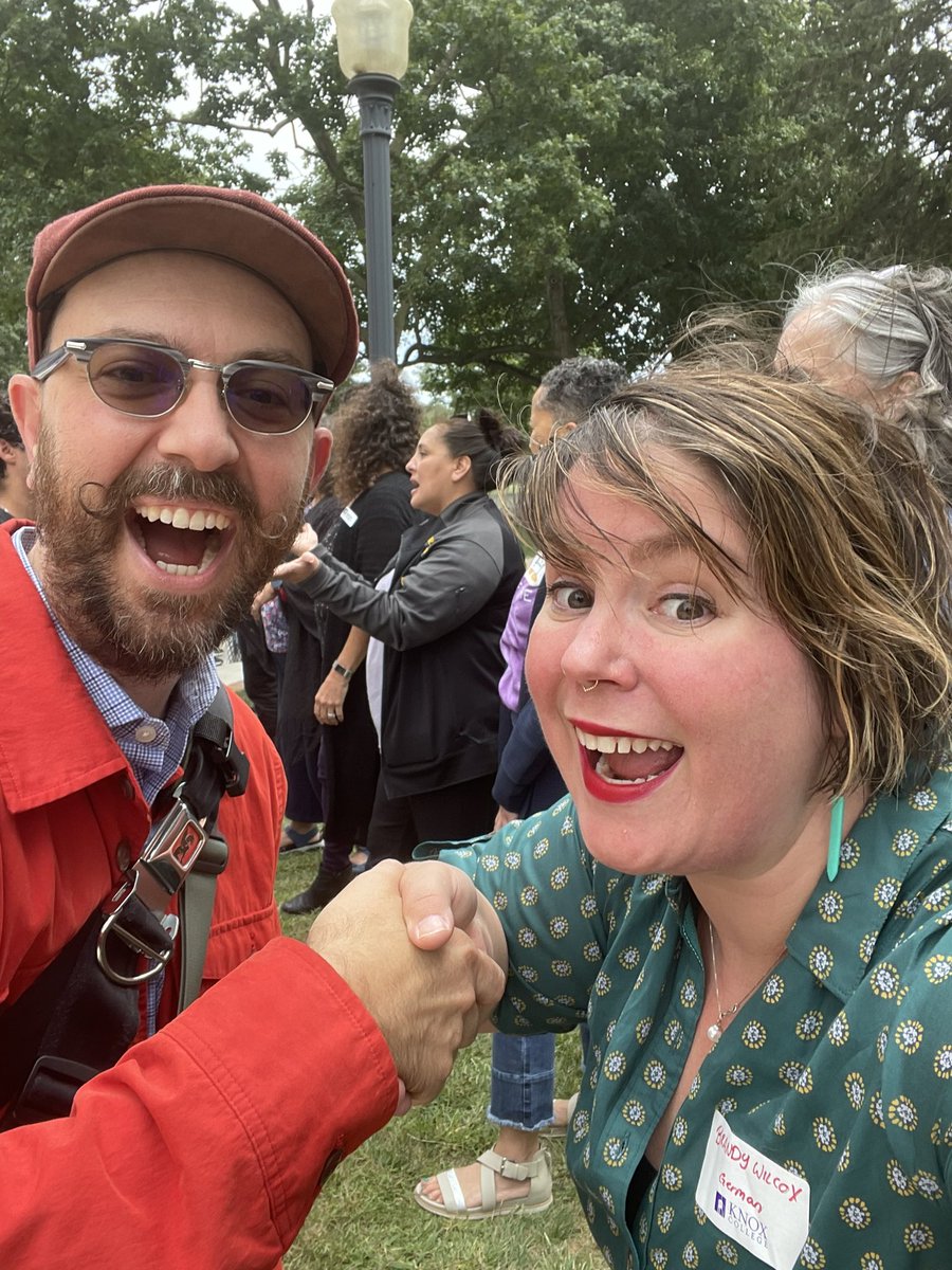 DrBrandyEWilcox's tweet image. Happy Pumphandle from the German team! @KnoxCollege1837 #pumphandle