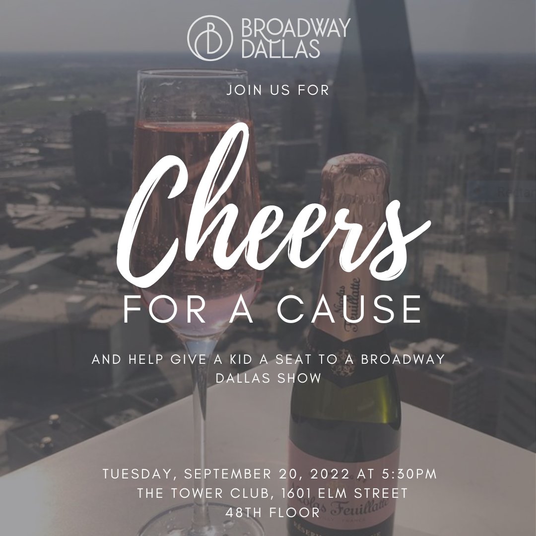 bwaydallas's tweet photo. Happy National Arts Education Week! What better way to celebrate than to RSVP for Cheers for a Cause—our happy hour event where all proceeds support our Give A Kid A Seat campaign (cont.) https://t.co/ZxSBZDdReJ