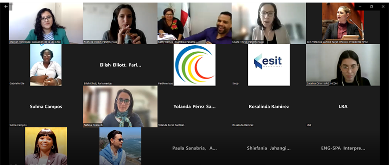ParlAmericas's tweet photo. Agradecemos a las/los participantes y a las invitadas @veronicacamino, Presidenta de #ParlAmericasGEN, @NataliaGherardi de @equipoela y Gabrielle Elie de #YWiLStLucia por sumarse a pensar cómo tranversalizar la perspectiva de género en la labor parlamentaria. https://t.co/TRbIaumAtc
