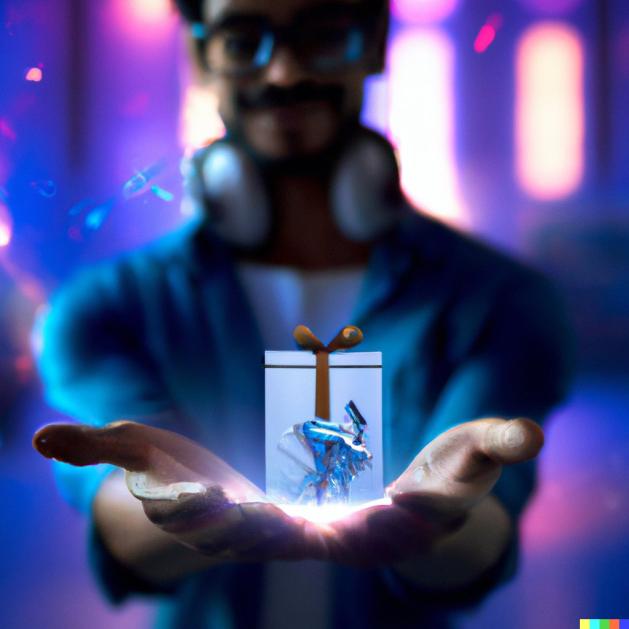 ePassport_nft's tweet photo. Ready to receive your ePassport NFT?

"A realistic photo of the someone receiving the gift of art, unreal engine, HD, bokeh" 

#Crypto #art #dalle2 #gpt3 #NFT https://t.co/JH7M5uDbPU