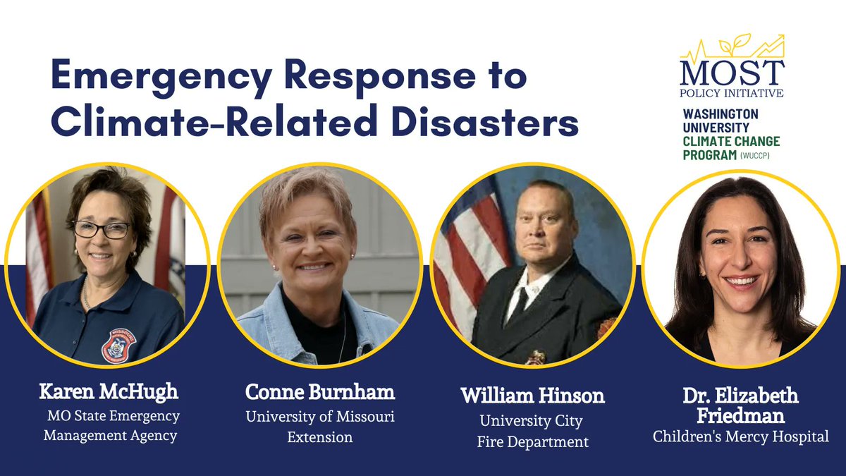 MOSTSciPol's tweet photo. 📢We're so excited for tomorrow's discussion that we've expanded our panel! Dr. Elizabeth Friedman @ChildrensMercy &amp; Eric Stein @UniversityCity #StormWater Commission join Karen McHugh @MoSEMA_, Conne Burnham @MUExtension &amp; Bill Hinson (U City Fire). 

https://t.co/flgVhFpMei https://t.co/nHQySlmxRl