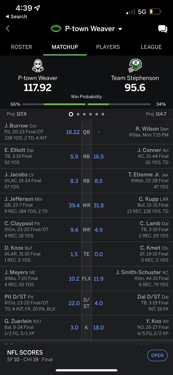 Weaver_59's tweet photo. @stephenson2013  hate to do it to you my boi after all that talk, I just need russel to throw to my guy as well.😮‍💨 https://t.co/tJiOw4CLSp