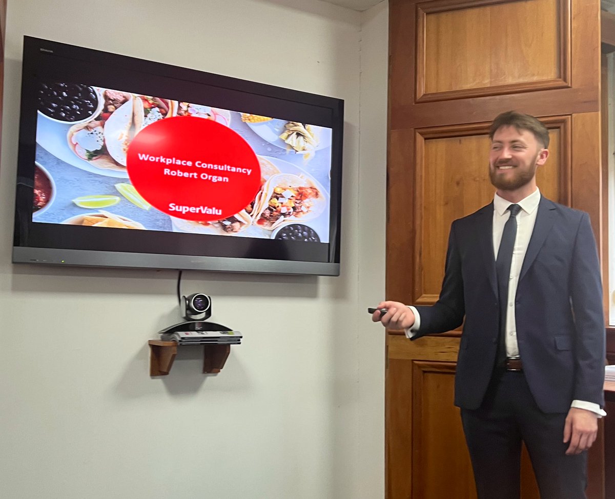 gerard_odonovan's tweet photo. Great to hear @BobOrgan2 MSc in Marketing Practice student @MTU_ie reflect on his #workplacement @SuperValuIRL @Musgraveplc &amp; how his #marketing efforts are impacting positively at store level in communities and the great experience and mentoring he has gained from his placement https://t.co/tUCBSMekTv