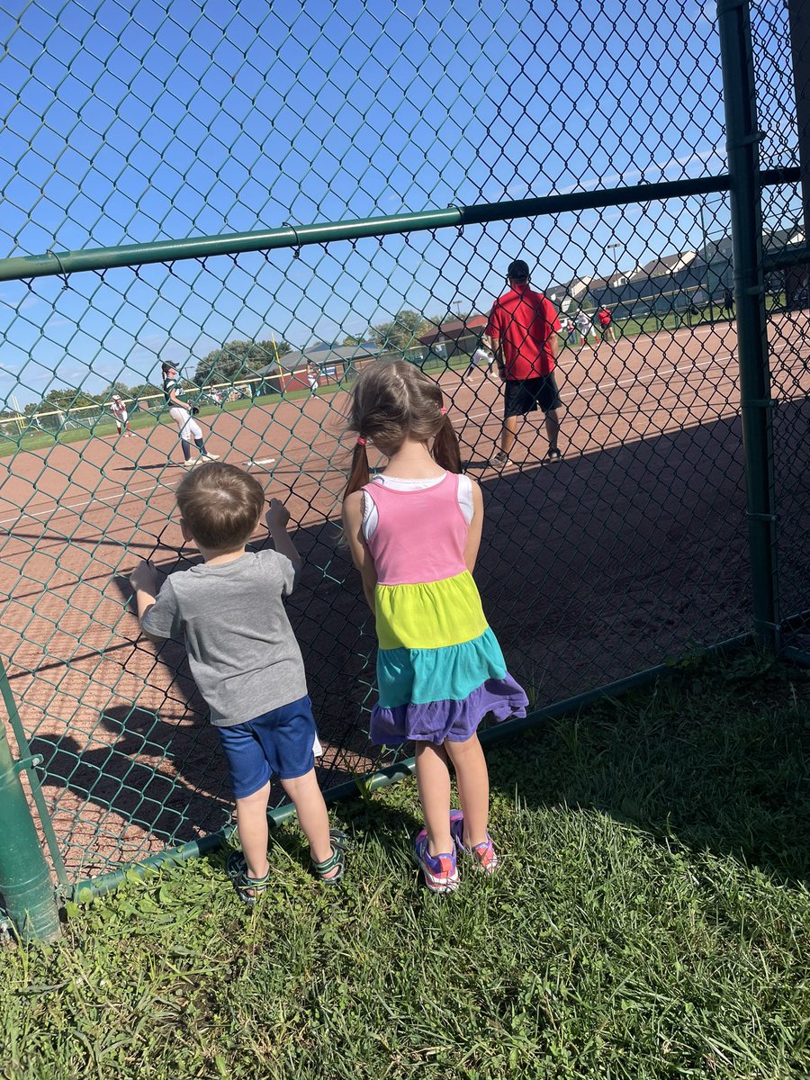 KaylaKeating89's tweet photo. The kids getting to watch Daddy “Coach” in action! Go Liberty Eagles! @LHSEagles_SB https://t.co/xIJTAaay1b