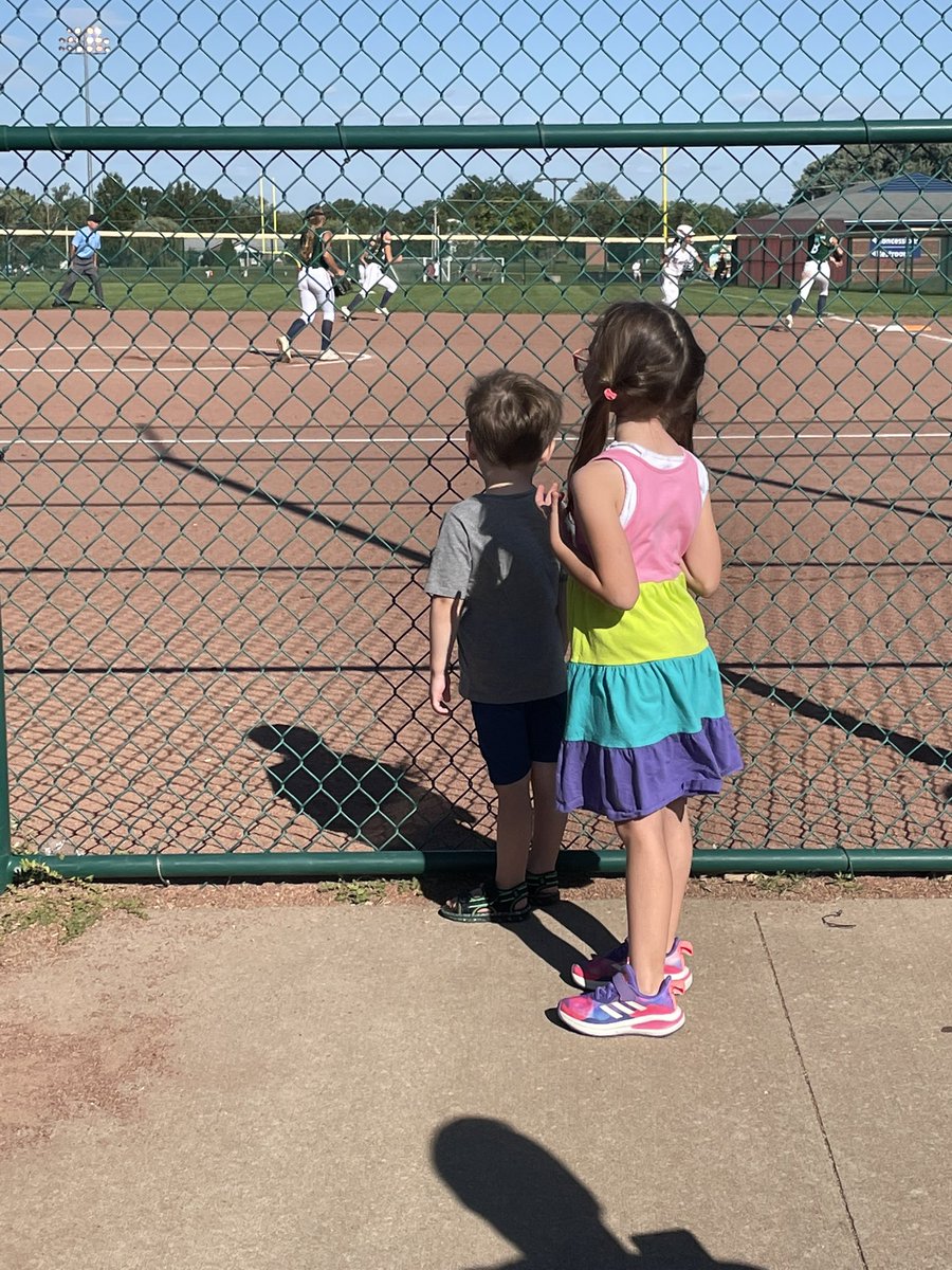 KaylaKeating89's tweet photo. The kids getting to watch Daddy “Coach” in action! Go Liberty Eagles! @LHSEagles_SB https://t.co/xIJTAaay1b