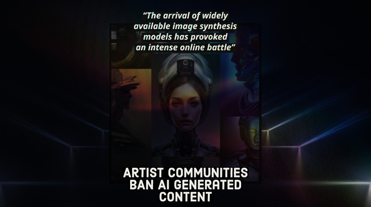 polycotscoop's tweet photo. Some online art communities have taken dramatic steps to ban its presence on their sites

https://t.co/618nsvGh7x

#AI #Tech #Art #ArtistCommunity https://t.co/pgTmYQCNON