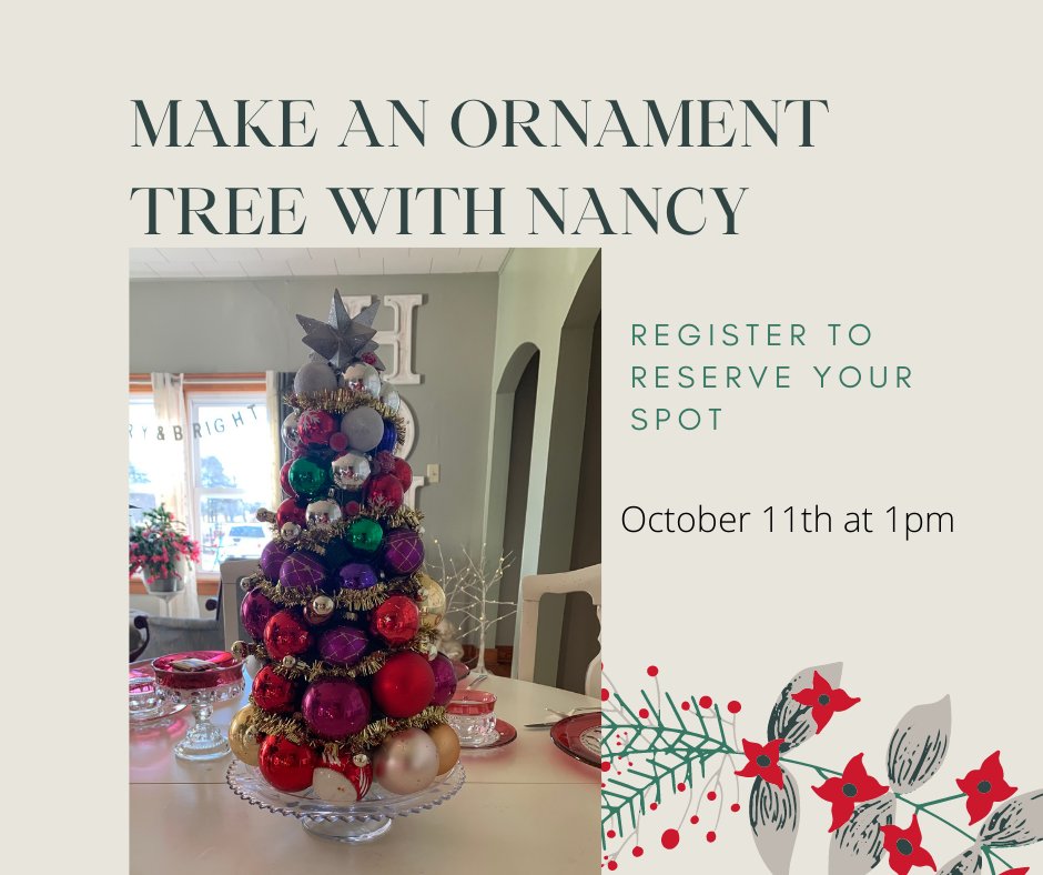 united_well's tweet photo. October 11th 1pm-Bring: 12 inch(or larger) styrofoam cone, hot glue gun(if have) approximately 70 various size Christmas bulbs, tiny garlands, beads, old jewelry!  *Register-limit 20. Free class - just bring the supplies listed above. https://t.co/shyHR3zqJI