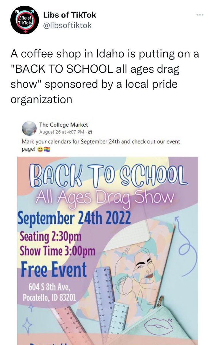 Read more about the article Coffee shop: Weâ€™re putting on a back to school all ages drag show

LoTT: This co