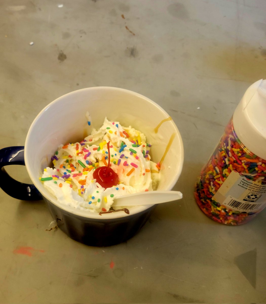 Mr. Holmes serving up Fun Friday Sundae Style! 🍨