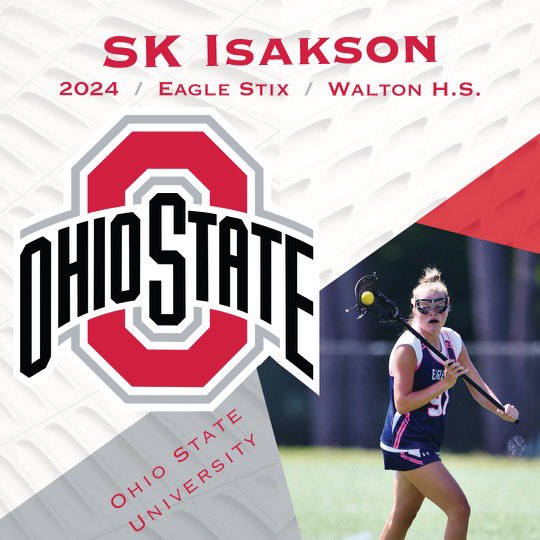 Congrats to 2024 SK Isakson from Walton HS on her commitment to The Ohio State University <a href="/OhioStateWLAX/">Ohio State Women’s LAX</a>