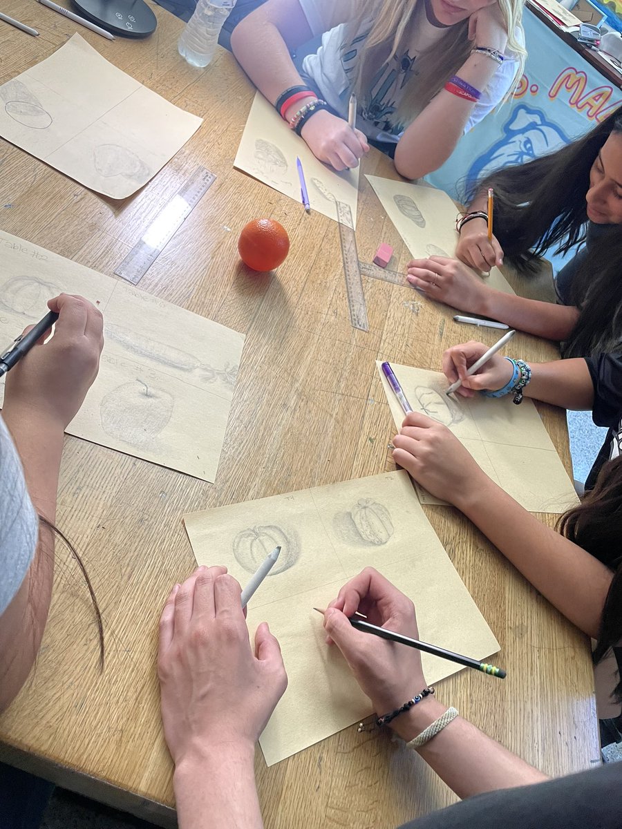 Intro students developing their skills in value and texture. ✏️✍️ <a href="/BurtonBulldogs/">Burton Middle School</a> <a href="/BurtonSchools/">Burton Schools</a>