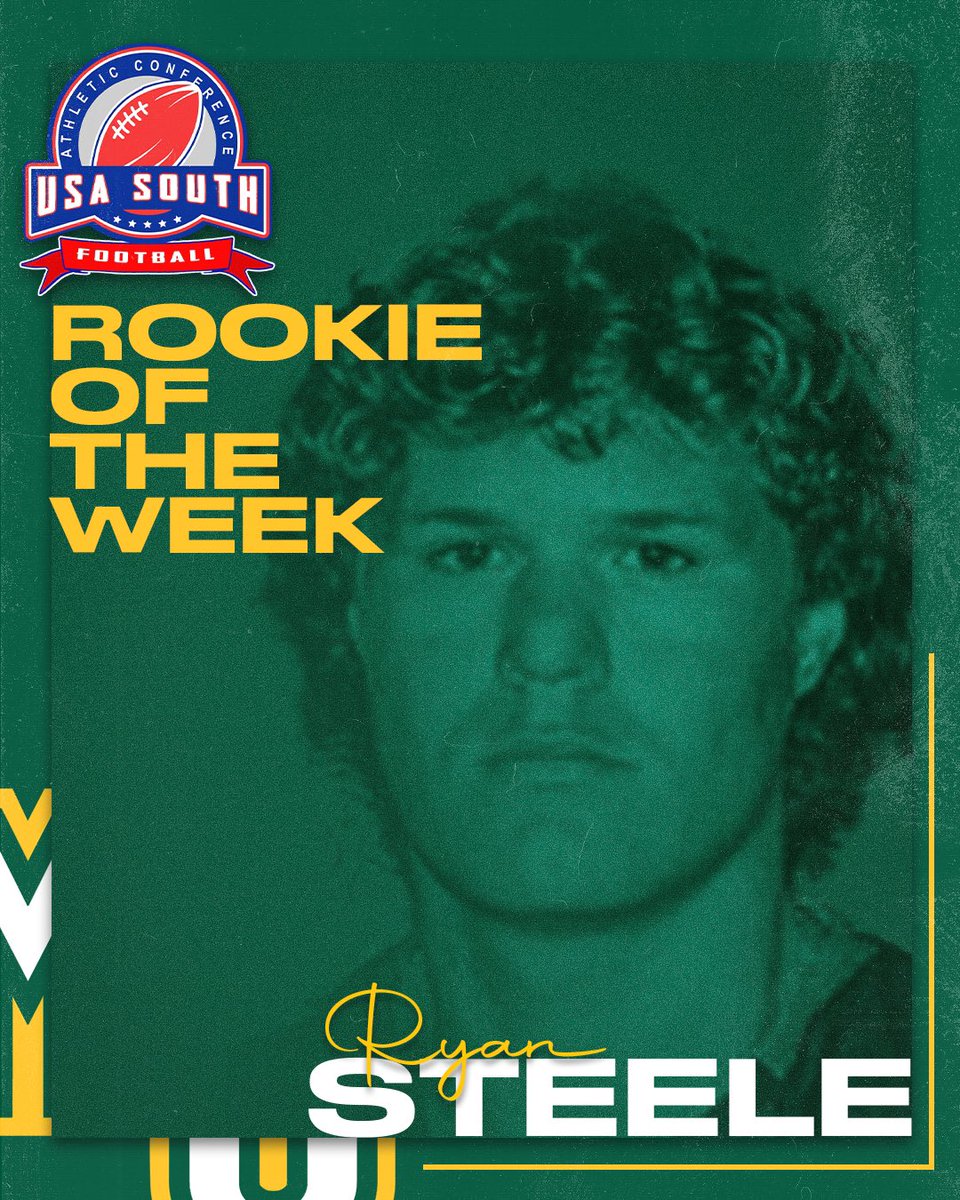 Congrats to Ryan Steele on winning USA South Offensive Rookie of the Week!

#MonarchMade | #GoldStandard