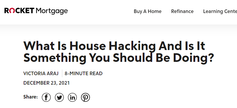 Apparently investing in rental properties is now considered a "hack" 🤦‍♂️