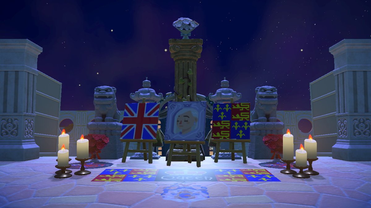 Mikacrossingfr's tweet photo. Un memorial a été installé au palais royal pour rendre hommage à sa majesté la reine Elizabeth II

 #AnimalCrossing #ACNH #NintendoSwitch #queenelizabeth https://t.co/3OD0S1Dncm