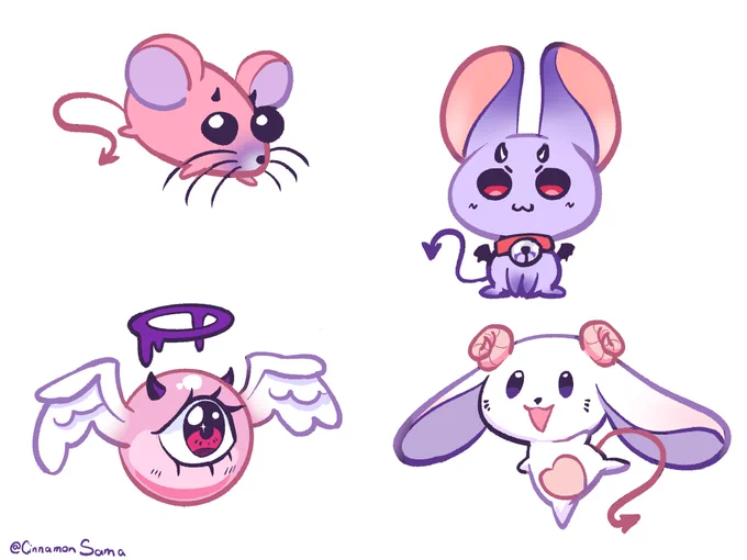I got inspired, here are some ideas for the #PreciousFamilyMascot  which one do you like more?  