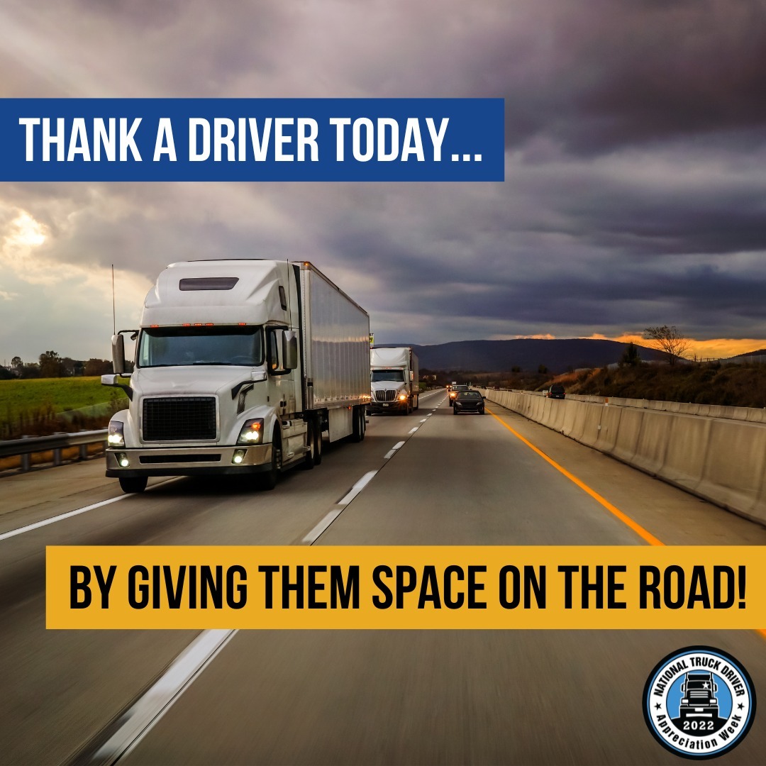 SwiftTransport's tweet image. It&apos;s Driver Appreciation Week! Give thanks to a Driver by giving them the space they need on the road!

#NTDAW2022 #SwiftDAW