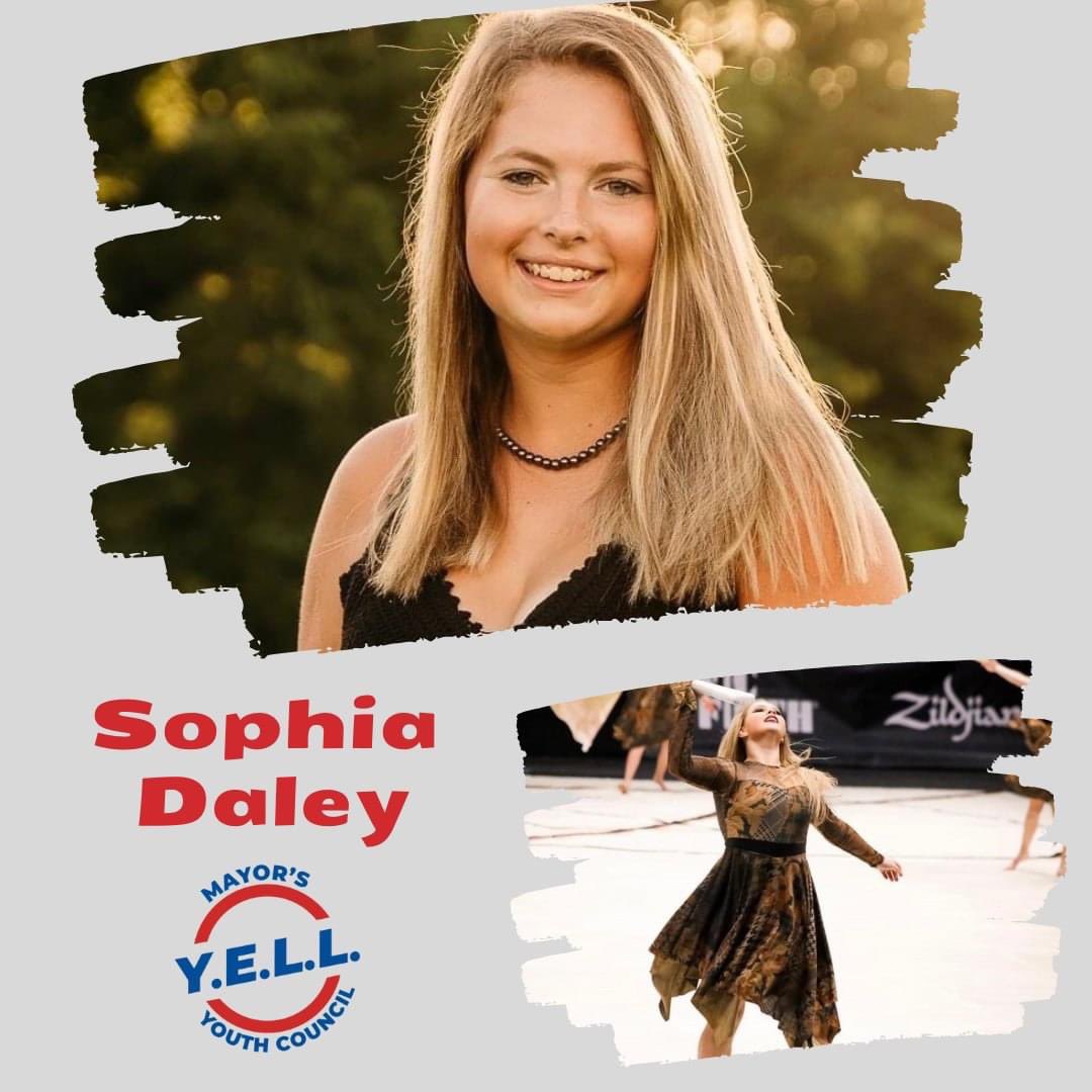 YELLserves's tweet photo. Meet the 2022-23 Y.E.L.L.! Mayor's Youth Council!

Sophia Daley, Senior at Dobyns-Bennett High School

Favorite Restaurant: Cheddars Kingsport TN

Activities: Dobyns-Bennett High School Bands Colorguard and works at Jersey Mike's Subs https://t.co/CWWfUuXNrk