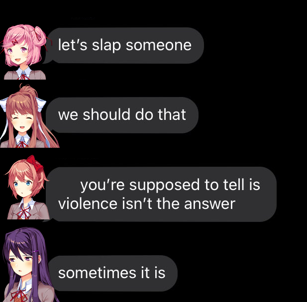 DDLC as random images 🍉 tweet media