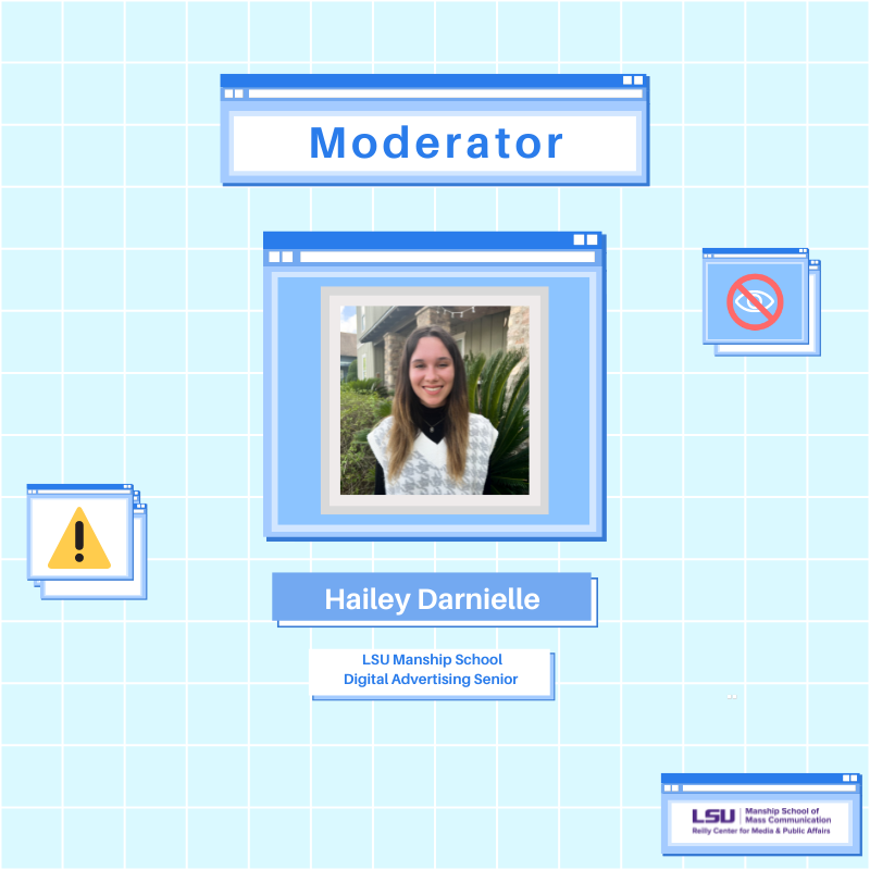 ReillyCenter's tweet photo. #MeetTheModerator ! The moderator for our Privacy in Digital Advertising event is Hailey Darnielle, an @ManshipSchool Digital Advertising senior! Don't forget to register at https://t.co/BqMYGHkgnQ https://t.co/1Yu8OQhJg5