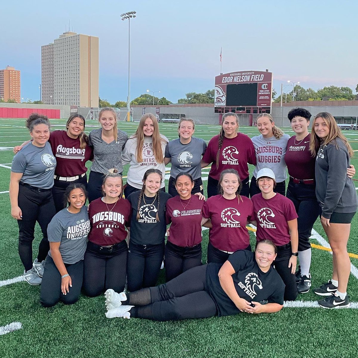 AugsburgSB's tweet photo. First weekend of practice is in the books! #AuggiePride https://t.co/MtLxl0jIRm
