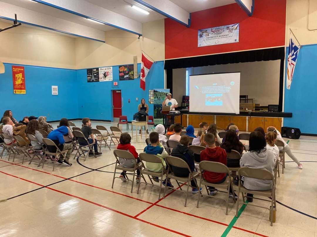 CAcougars179's tweet photo. Last week, IBEC and Stewardship Association of Municipalities Inc. spoke to Gr. 2 to 9 about the importance of a healthy ecosystem. Great interactive presentation and an interpretive walk around the school. Community partnerships rock!  @ibec_nl @NLESDCA https://t.co/hKiFD4ZXNF