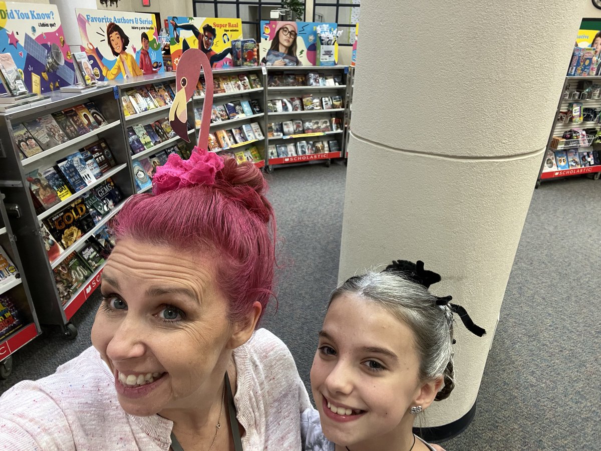 Love dressing up with crazy hair for book fair week!  #MinshewColts