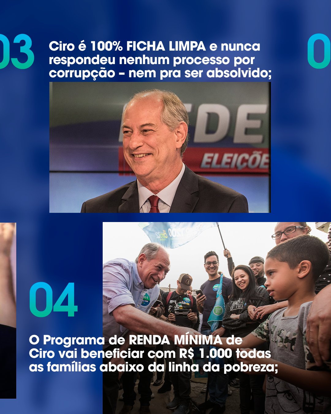 Ciro Gomes on X 3 Ciro e 100 FICHA LIMPA e nunca respondeu nenhum processo por corrupcao nem pra ser absolvido 4 O Programa de RENDA MINIMA de Ciro