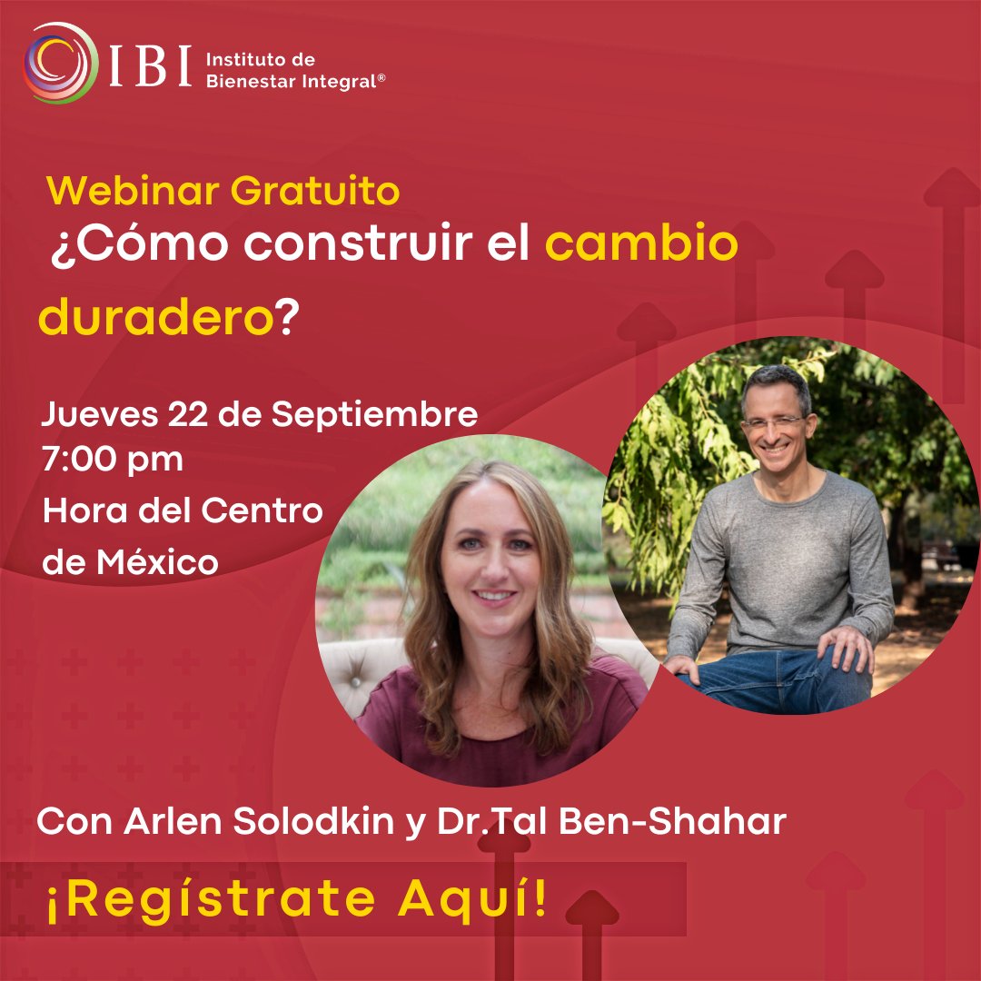 IBImx's tweet photo. Platica con el Dr. Tal Ben-Shahar y con Arlen Solodkin acerca de algunas herramientas que nos ayudan a sostener el cambio a largo plazo. 
Inscríbete aquí https://t.co/F1qr4JmzXA
#institutodebienestarintegral #IBI #talbenshahar #felicidad #bienestar https://t.co/fEA4VVlIR9
