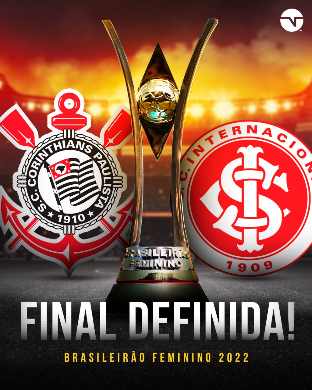 Pelo Brasileirão Feminino, Internacional e Corinthians reeditam final