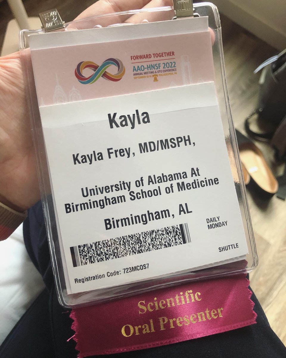 I had a blast at AAO-HNSF 2022 presenting my project from my research year with <a href="/UAB_OTO/">UAB Otolaryngology</a> ! 

So thankful for my wonderful mentors and everything I’ve learned over the past year!