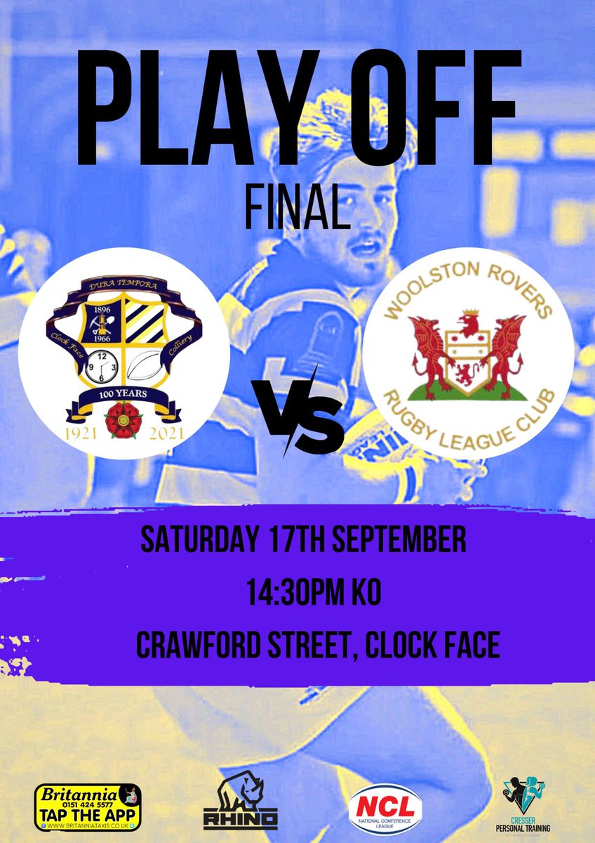 This is a massive game for us. It would be amazing if we could get as many Clockers as possible down to the Rec to cheer the lads on. #CFM #COYC 💙💛💙💛