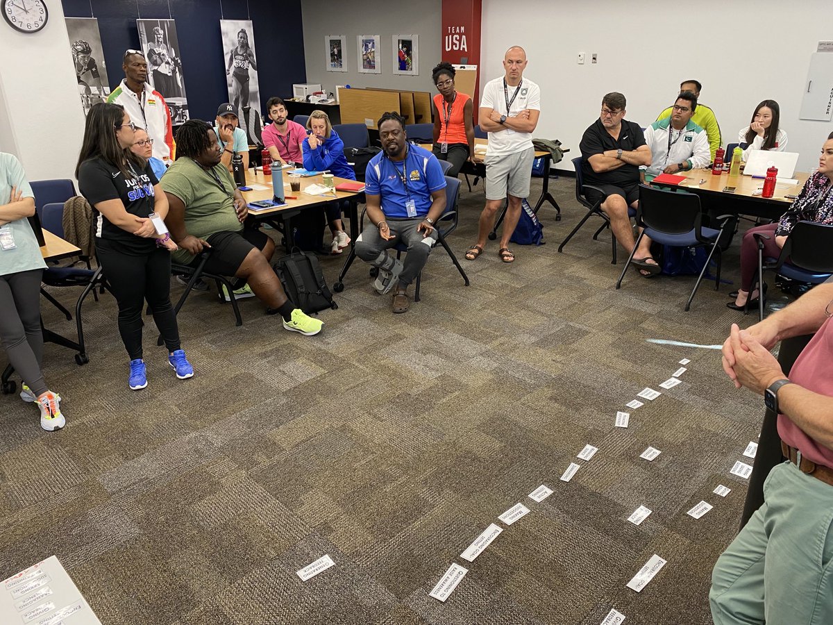 etcconsultants's tweet photo. Having been waiting since 2020, 36 #ICECP coaches have made it to Colorado Springs for the in-person phase of the ⁦⁦⁦@USOPC_News⁩ @UDelaware⁩ program. Adopting a #flippedclassroom approach I was thrilled to start the week with a workshop to explore coach learning!! https://t.co/GFTA2ZeMeN