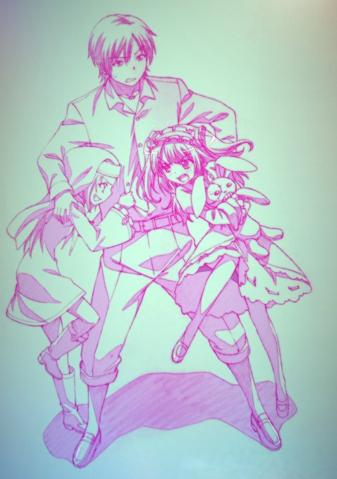 Tidligere bilderetusjering.
過去絵レタッチ。 