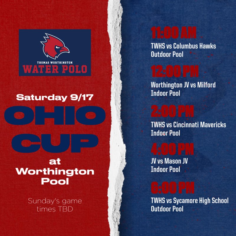 TW Girls Water Polo (@cardspolo) on Twitter photo Come support Thomas girls water polo this weekend at Ohio cup! Free for students! <a href="/TWHSAthletics/">TWHS Athletics</a> <a href="/OhioWaterPolo/">OhioWaterPolo</a> Come support Thomas girls water polo this weekend at Ohio cup! Free for students! <a href="/TWHSAthletics/">TWHS Athletics</a> <a href="/OhioWaterPolo/">OhioWaterPolo</a>