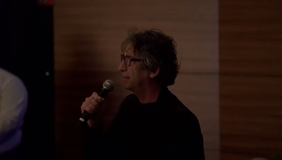 PENamerica's tweet photo. Paraphrasing a question to the panel from @neilhimself: How do you explain to young people why it's important to defend speech even if you don't agree with it? #WordsOnFire https://t.co/8PiavUMXR2