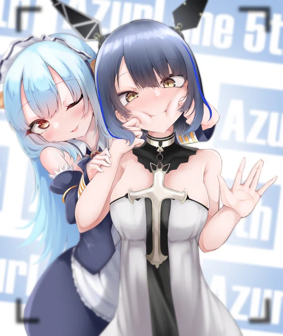 アズレン5周年おめでとう #アズールレーン #ネプチューン(アズールレーン) #ガスコーニュ(アズールレーン) #ゲーム  