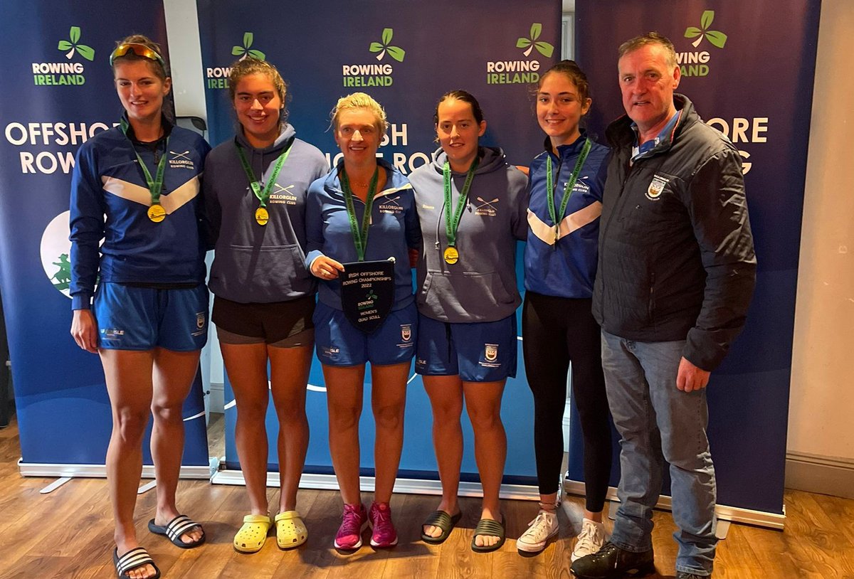 Superb weekend for <a href="/killorglinrowin/">Killorglin Rowing Club</a> at Swift National Offshore Rowing Champs in Wicklow. 4 wins out of 4 women events on offer. Stats for the record 📚: women's quad won 5 in a row, double 4 in a row, single 4 in a row, mixed double won twice! <a href="/radiokerrysport/">Radio Kerry Sport</a> #💙🤍