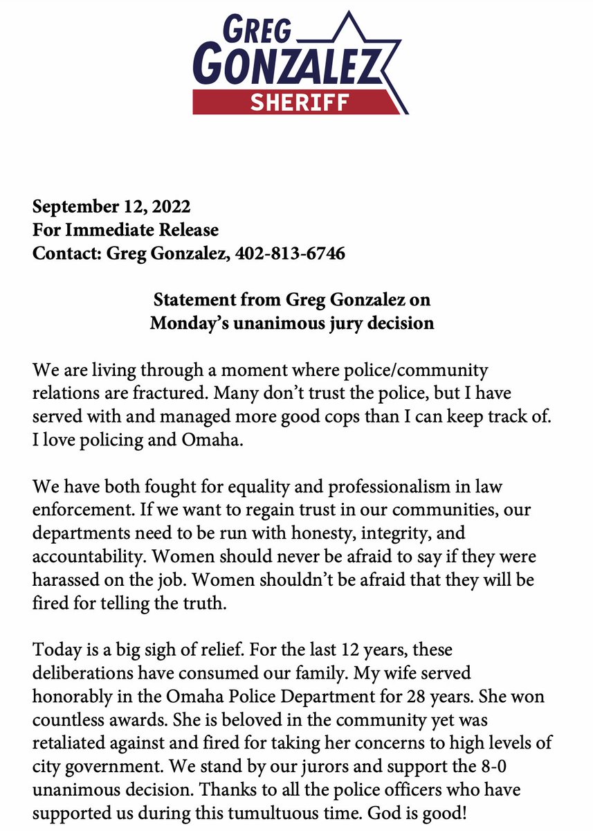 Statement on today's unanimous jury decision: