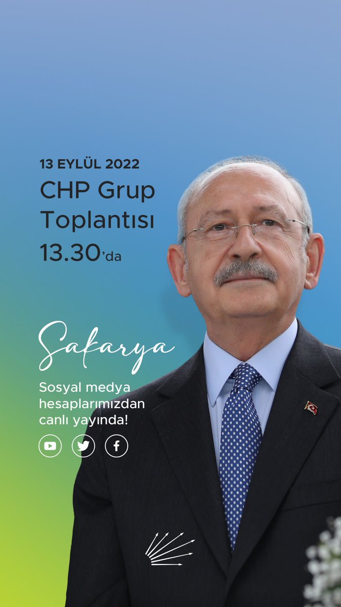 Genel Başkanımız Kemal Kılıçdaroğlu, yarın 13:30’da Sakarya’da partimizin grup toplantısında gündeme ilişkin açıklamalarda bulunacak. Sosyal medya hesaplarımızdan canlı izleyebilirsiniz.